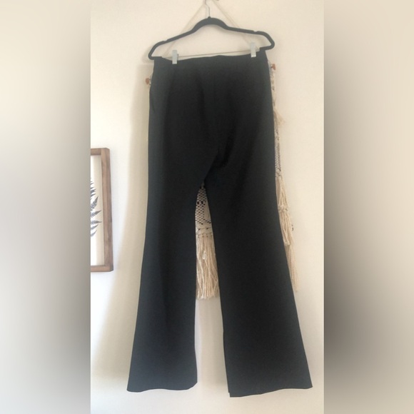 NWT Tibi Wide Leg Trousers Side Slit Black Dress Pants Size 12 Career - Picture 4 of 7